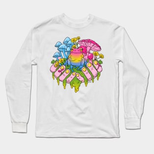 Pansexual Frog Fungi Handful Long Sleeve T-Shirt